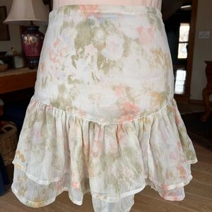 🤍 Romantic Tiered Mini Skirt | Soft Floral | ASOS Design
